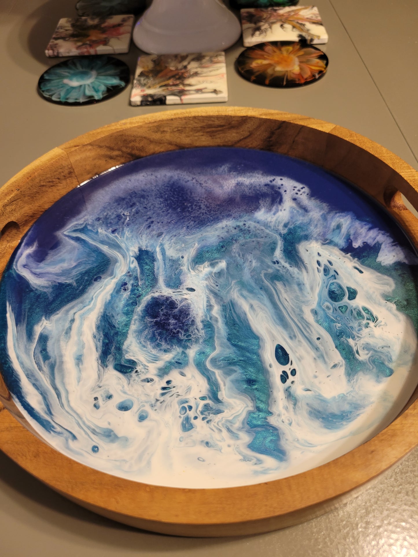Wavecrest Tray & coaster set
