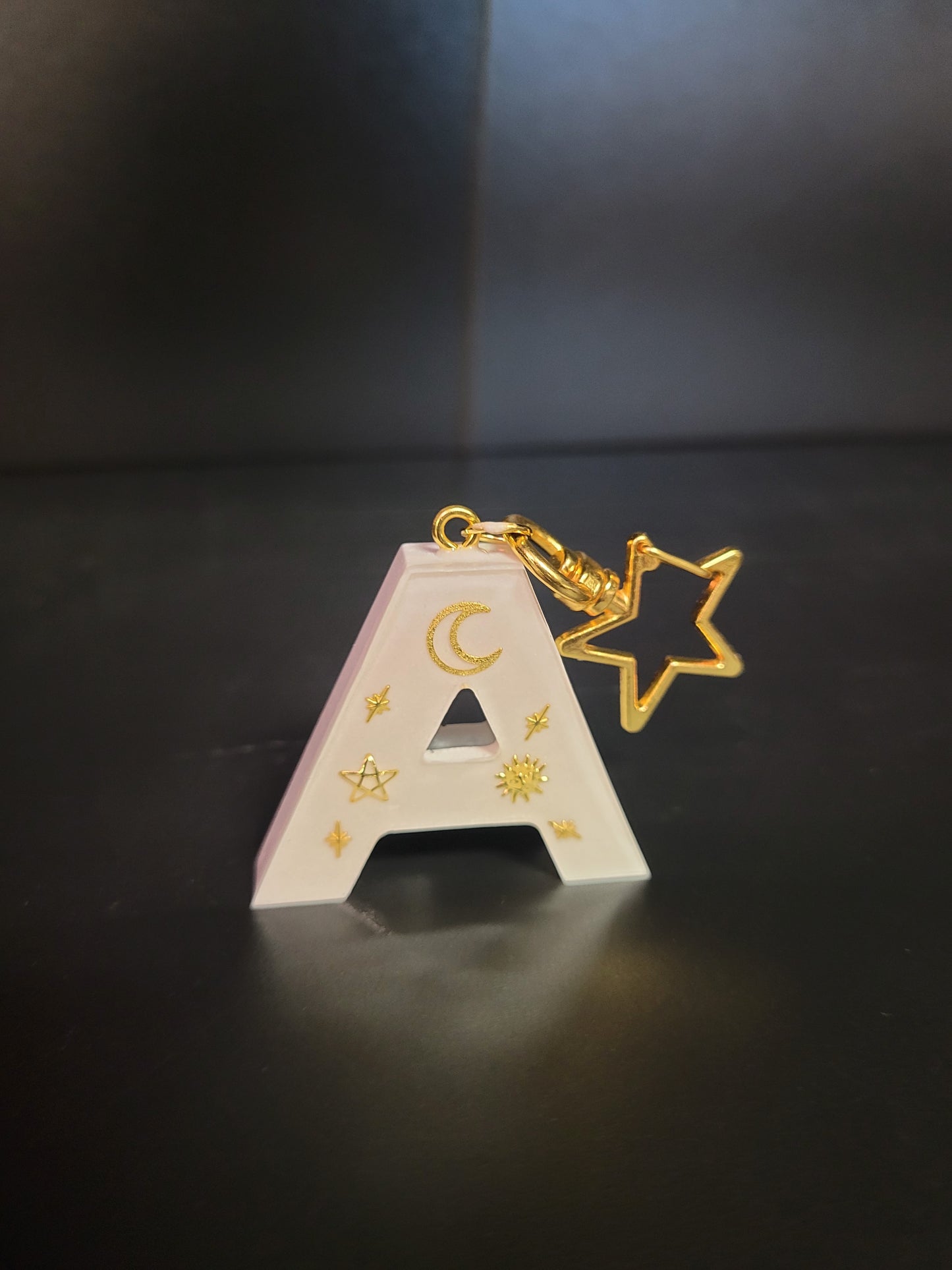 Wish Upon a Star Initial Keychain