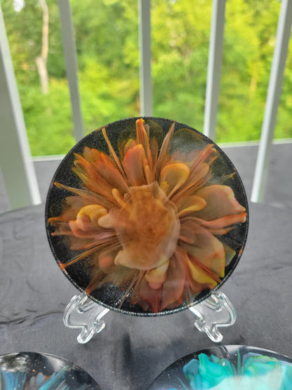 Abstract Floral Resin Coasters